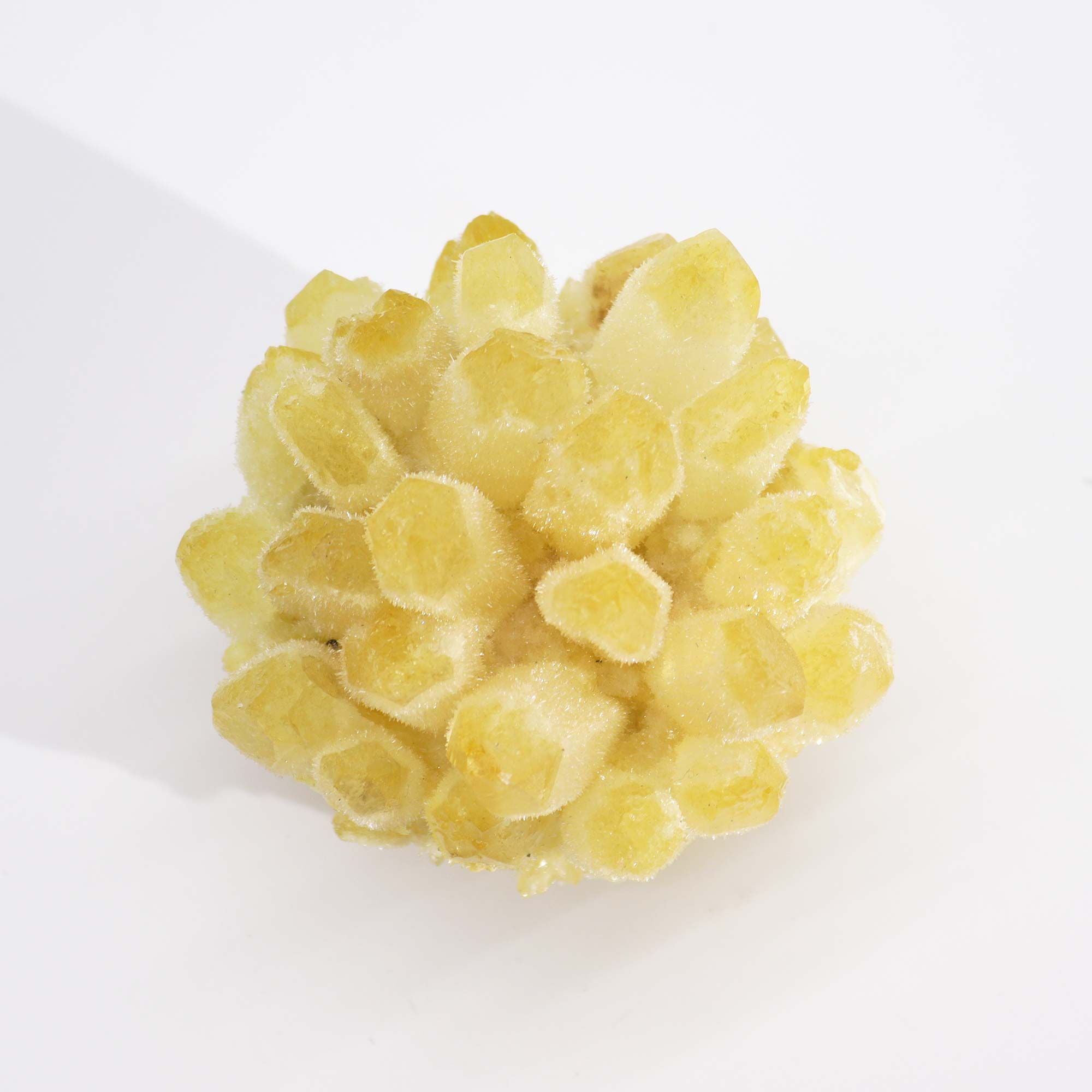 Crafted Natural Quartz Cluster - Yellow Ghost Quartz (Approx. 8 cm)
