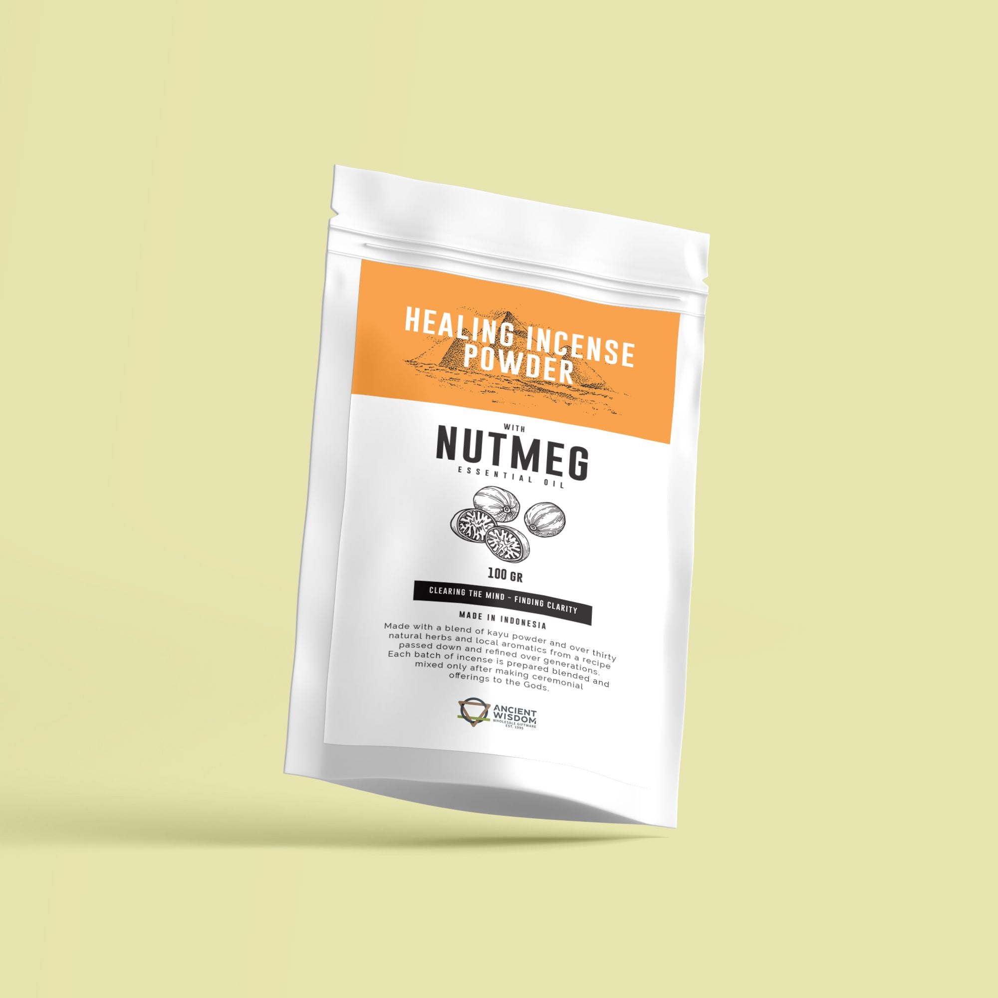 Healing Incense Powder - Nutmeg 100g