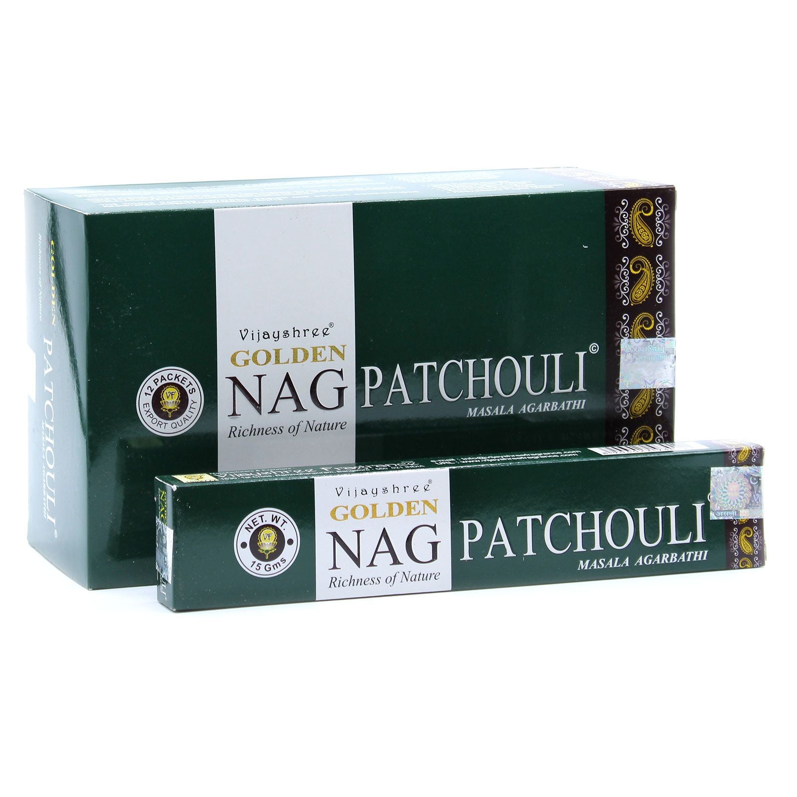 Golden Nag 15g - Patchouli Räucherstäbchen