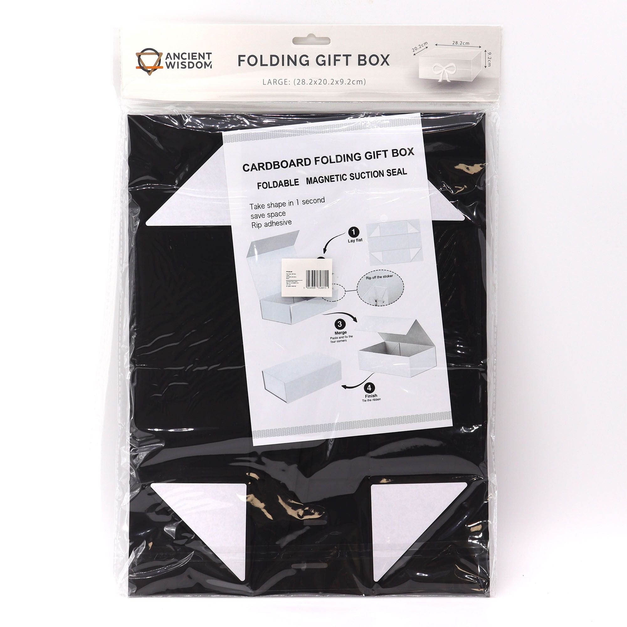 Flat Pack Gift Box - Large - Black