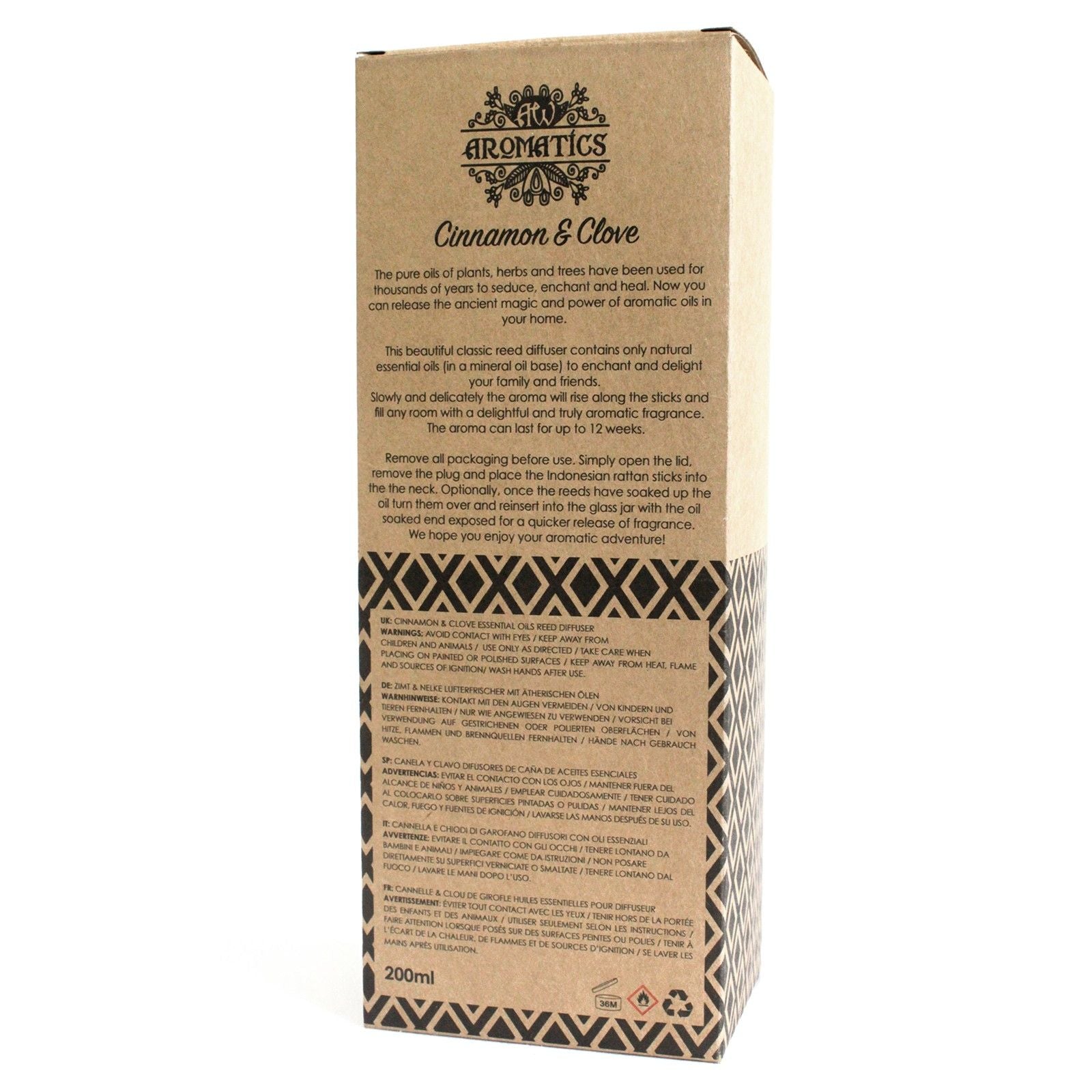 Reed Diffuser 200 ml – Cinnamon & Clove