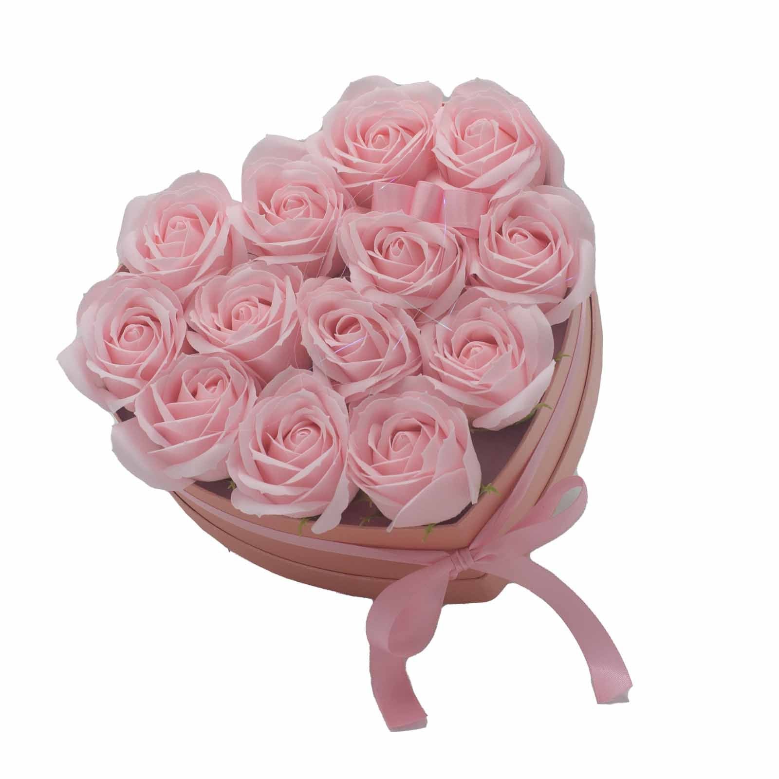Flower Heart Box - Pink Roses
