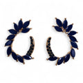 Royal Blue Vintage Glass Earrings - Loop