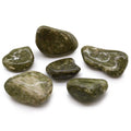 African Tumble Stone x6 - Large - Epidote Snowflake