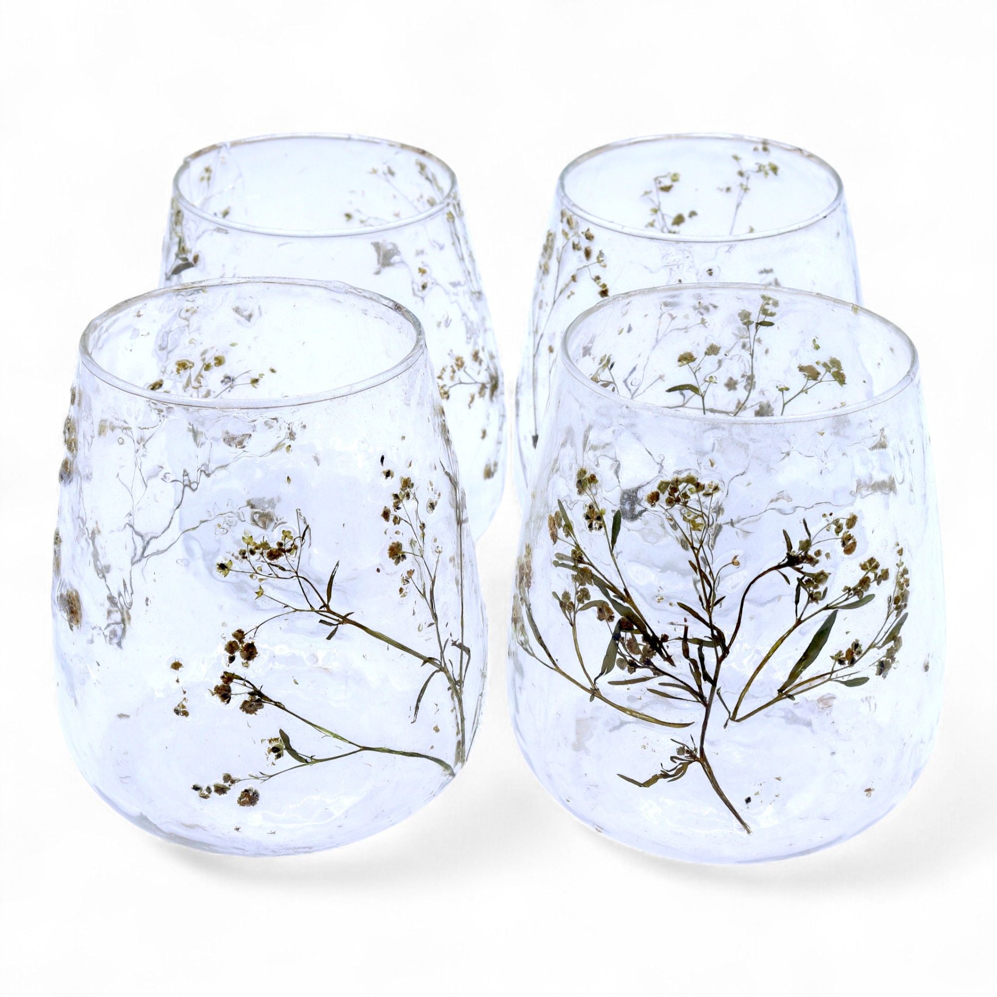 Natural Floral Glass Vase Candle Holder – Margarita