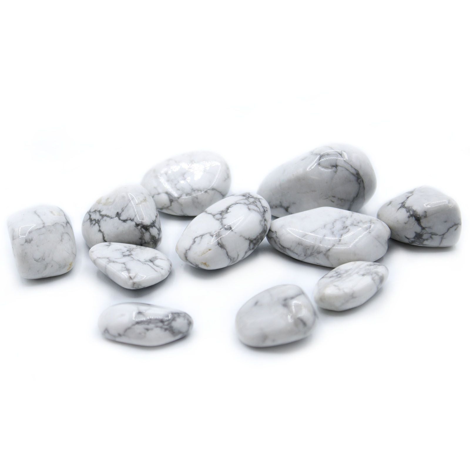 Tumble Stone x24 - Large - Howlite (White)