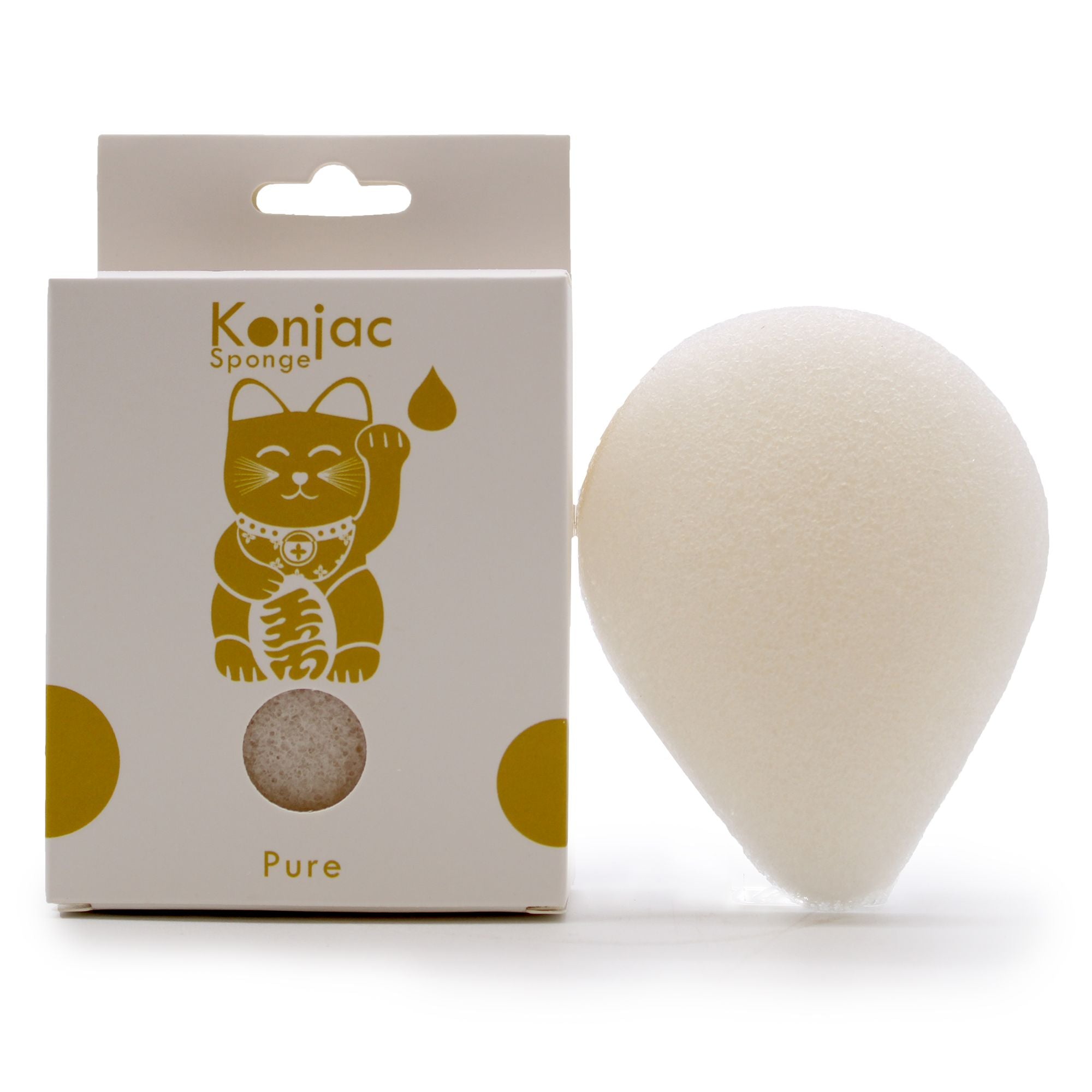 Konjac Teardrop Sponge – Natural – Sensitive Skin