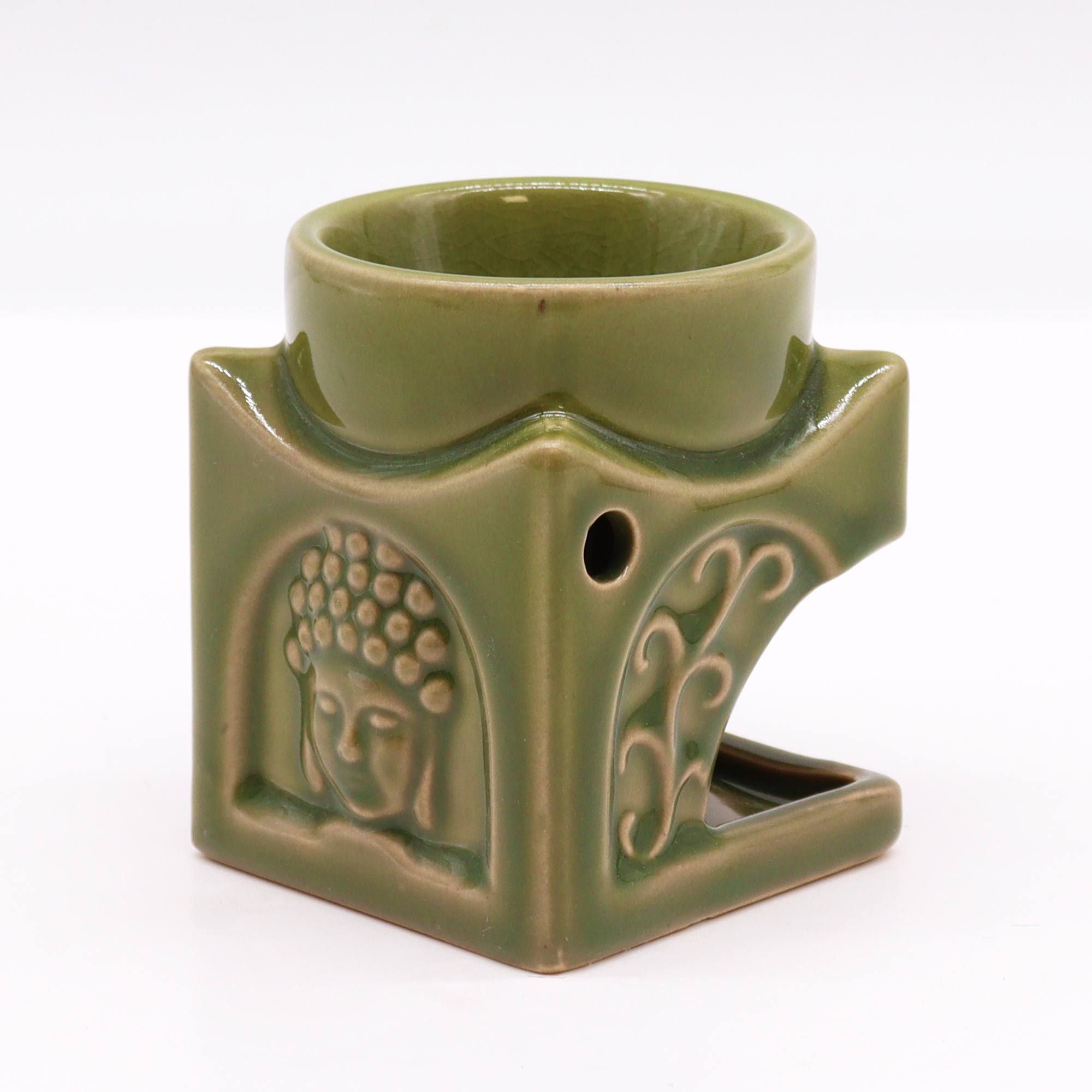 Buddha Burner Square - Light Jade