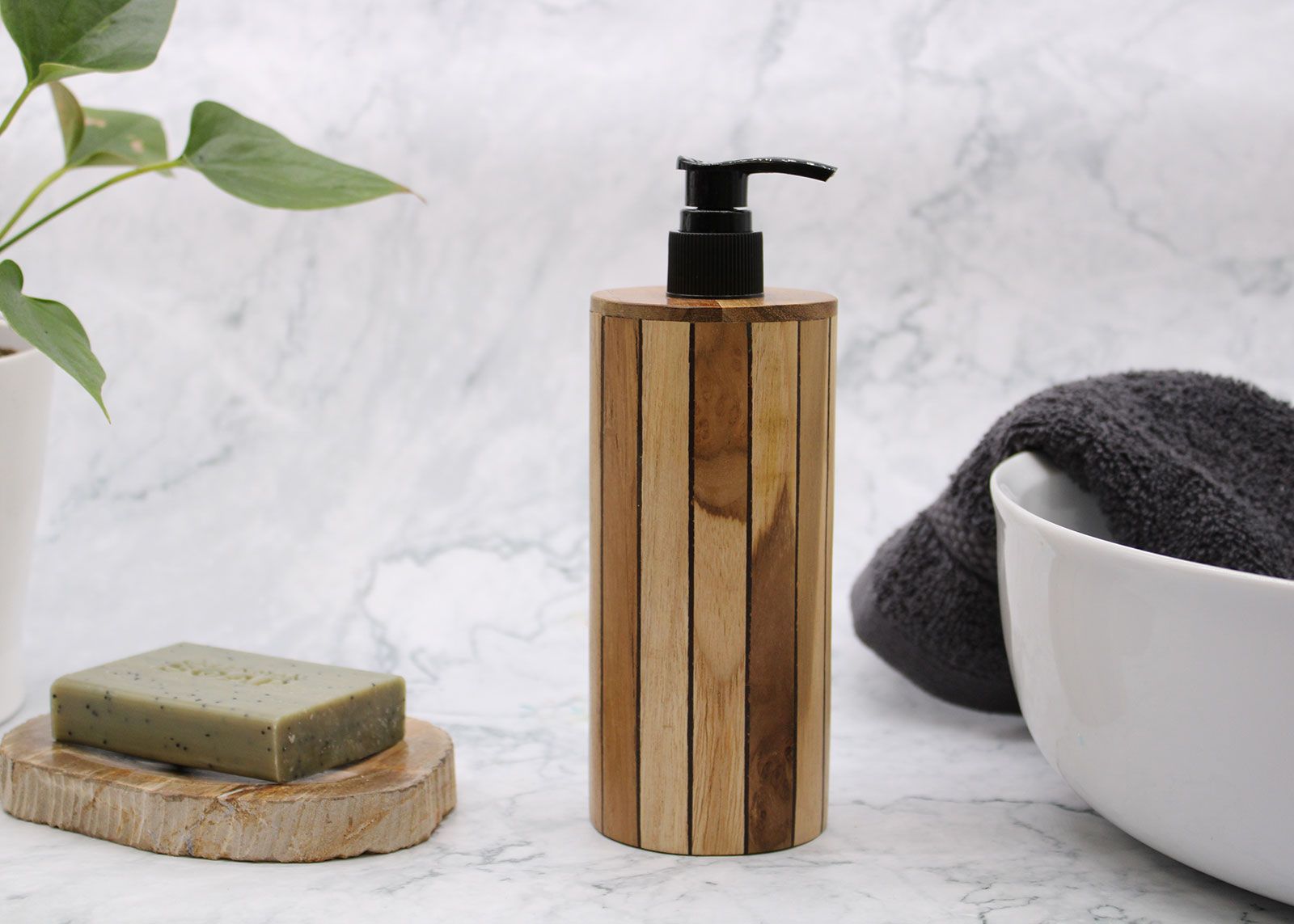 Teakwood – Round Soap Dispenser 200ml