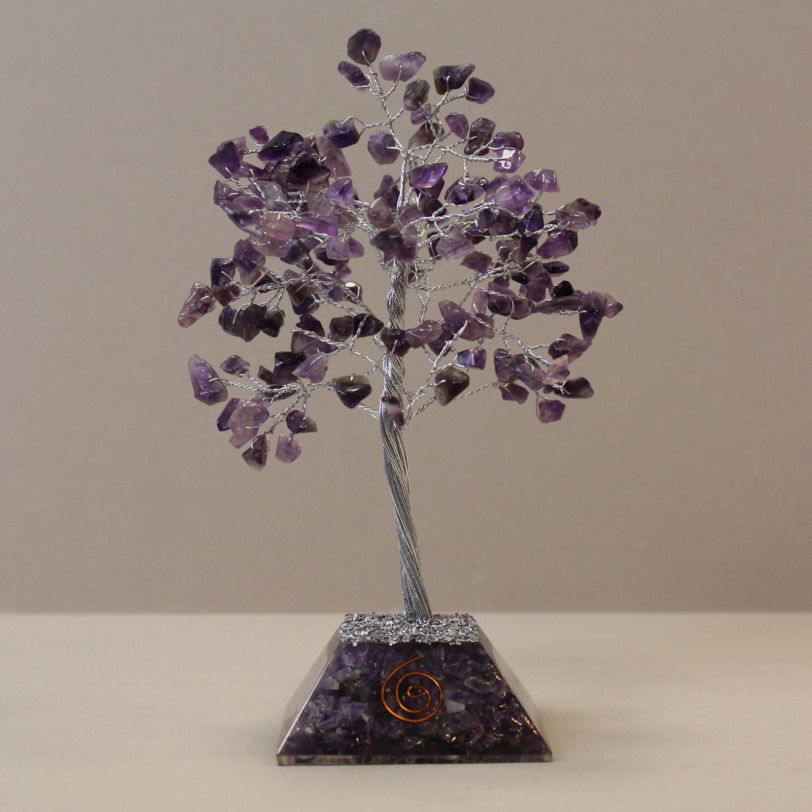 Gemstone Tree (160 Stones) - Amethyst on Orgonite Base