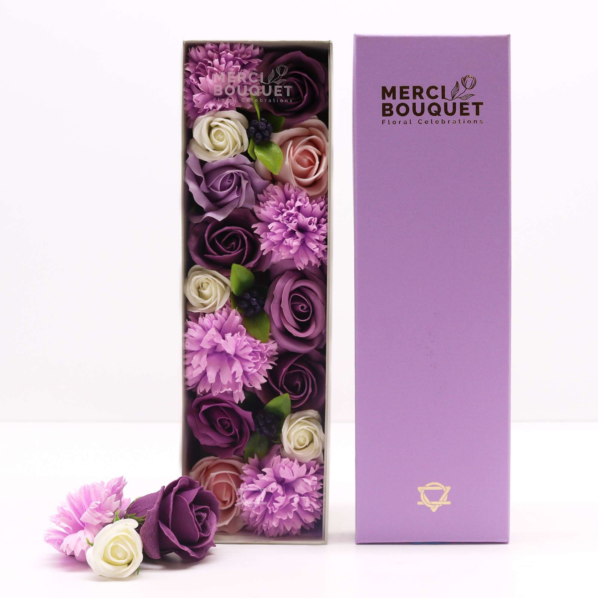 Merci Long Gift Box – Lavender Rose & Carnation