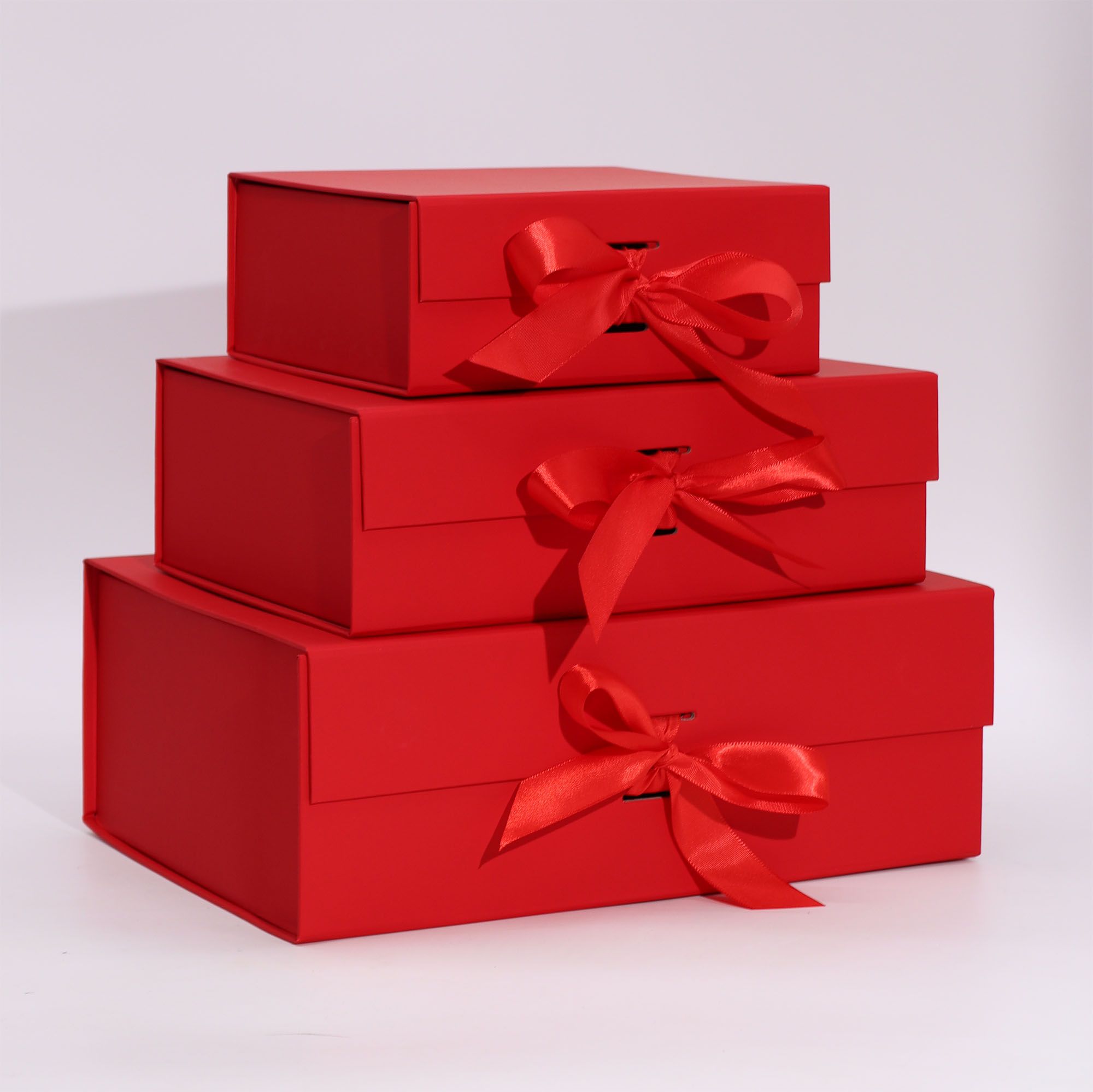 Flat Pack Gift Box - Large - Red