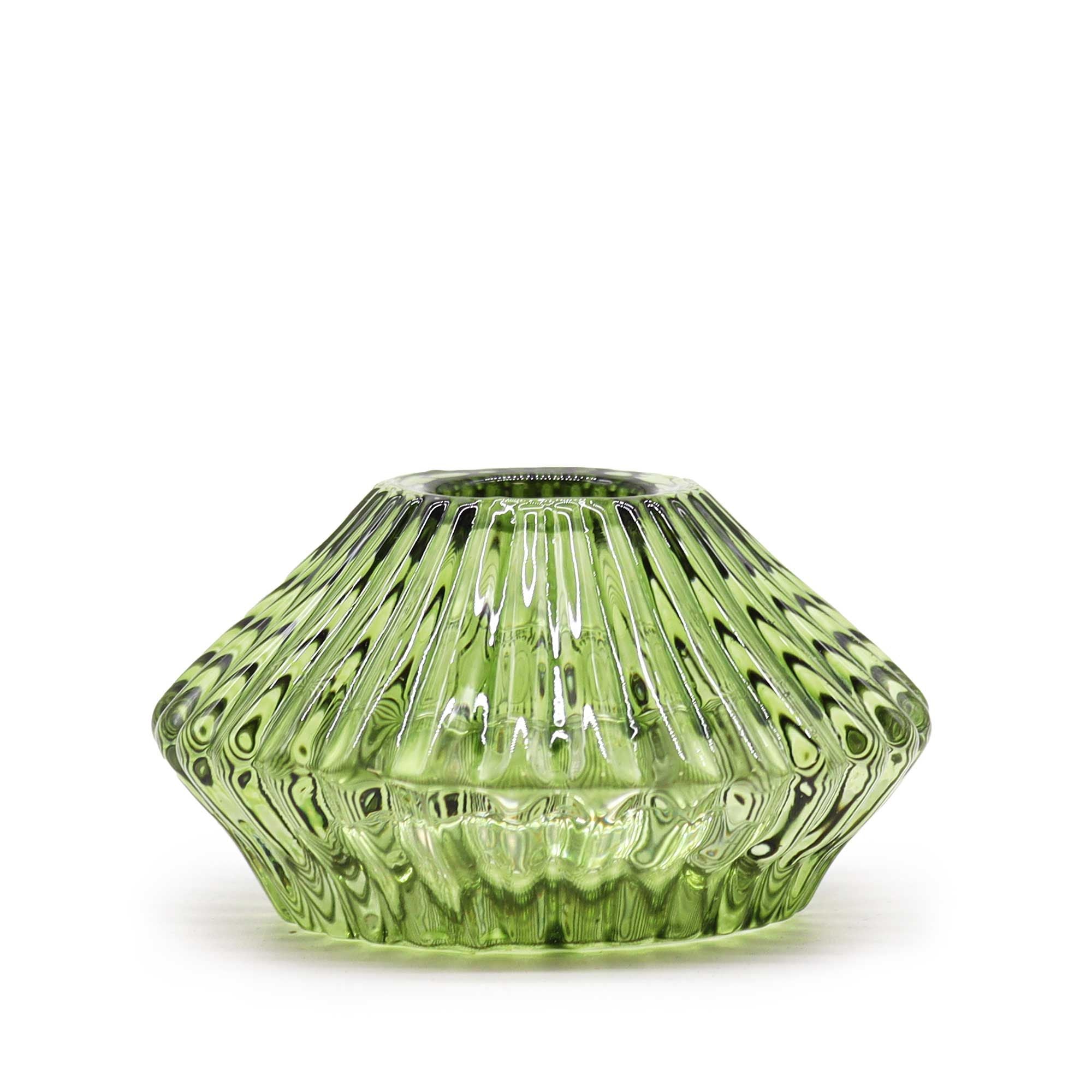 Flower Flip Dinner Candle Tealight Holder Set of 2 – Garden Jade