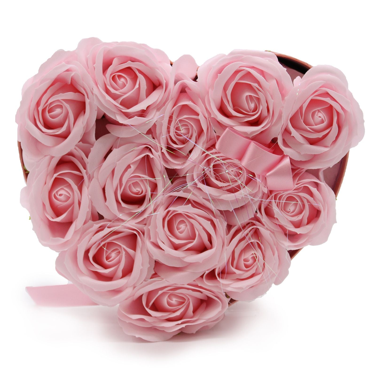 Flower Heart Box - Pink Roses