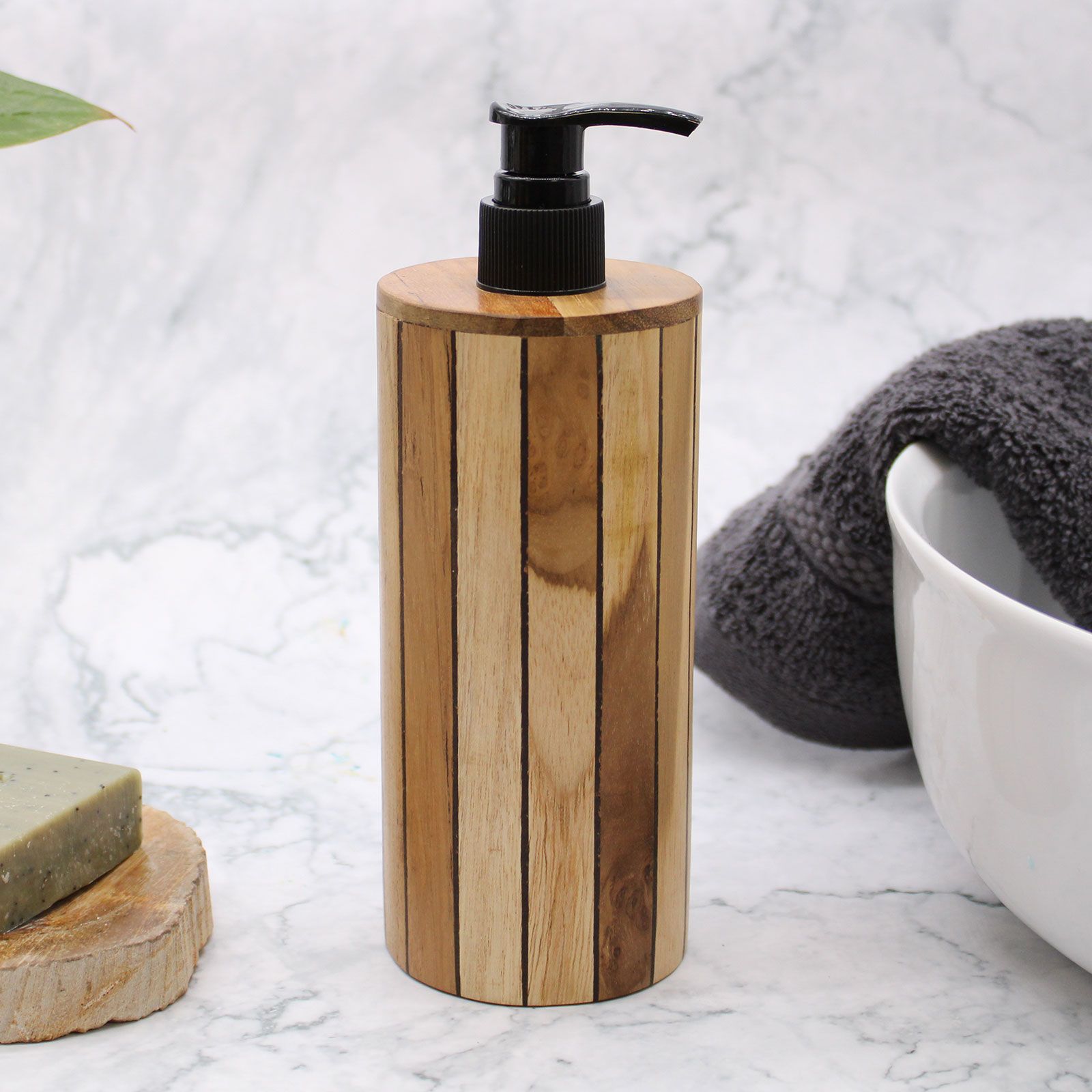 Teakwood – Round Soap Dispenser 200ml