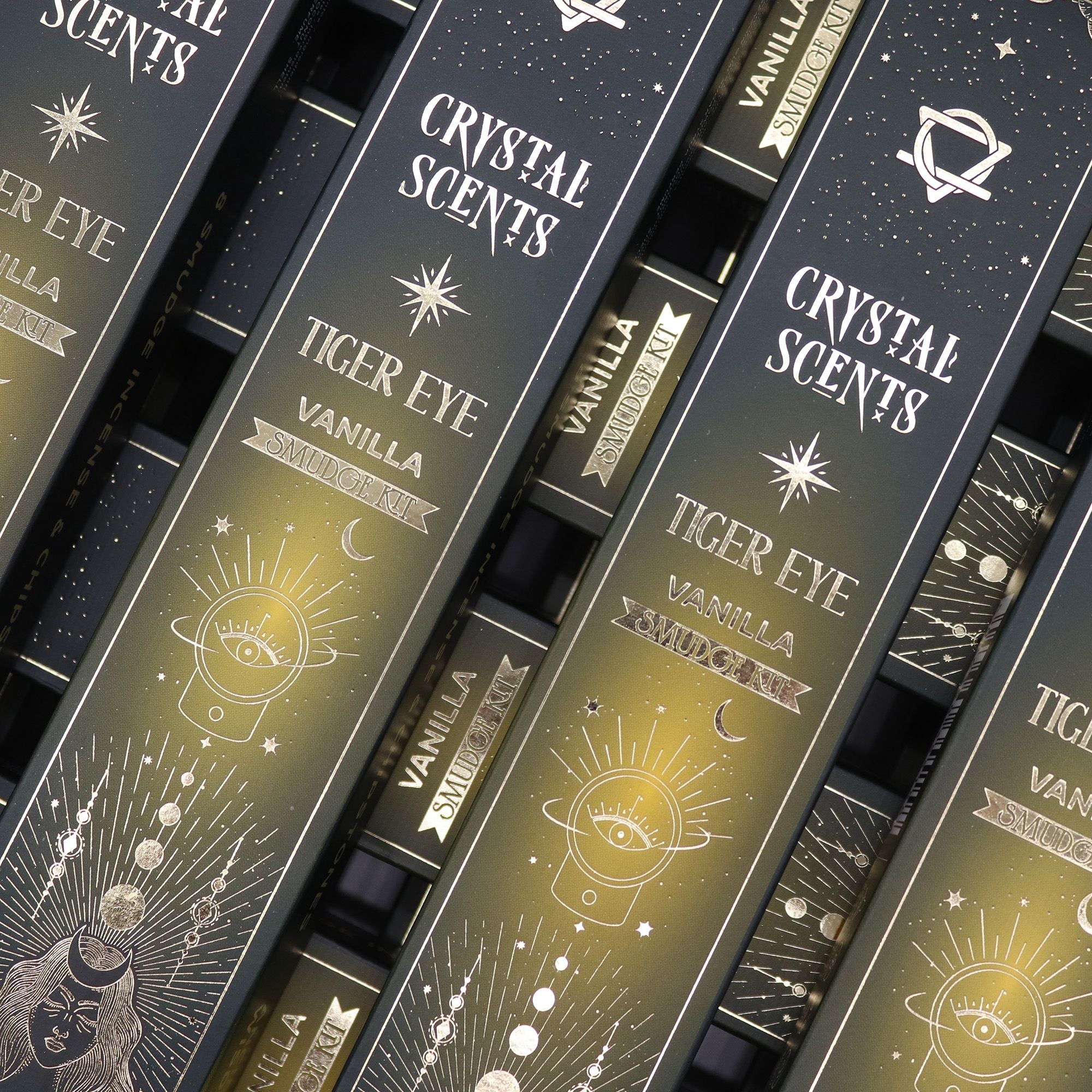 Crystal Scents Smudge Incense - Tiger Eye - Vanilla