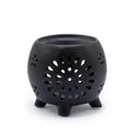 Squat Pot Duftöllampe Blumenexplosion – Mattschwarz