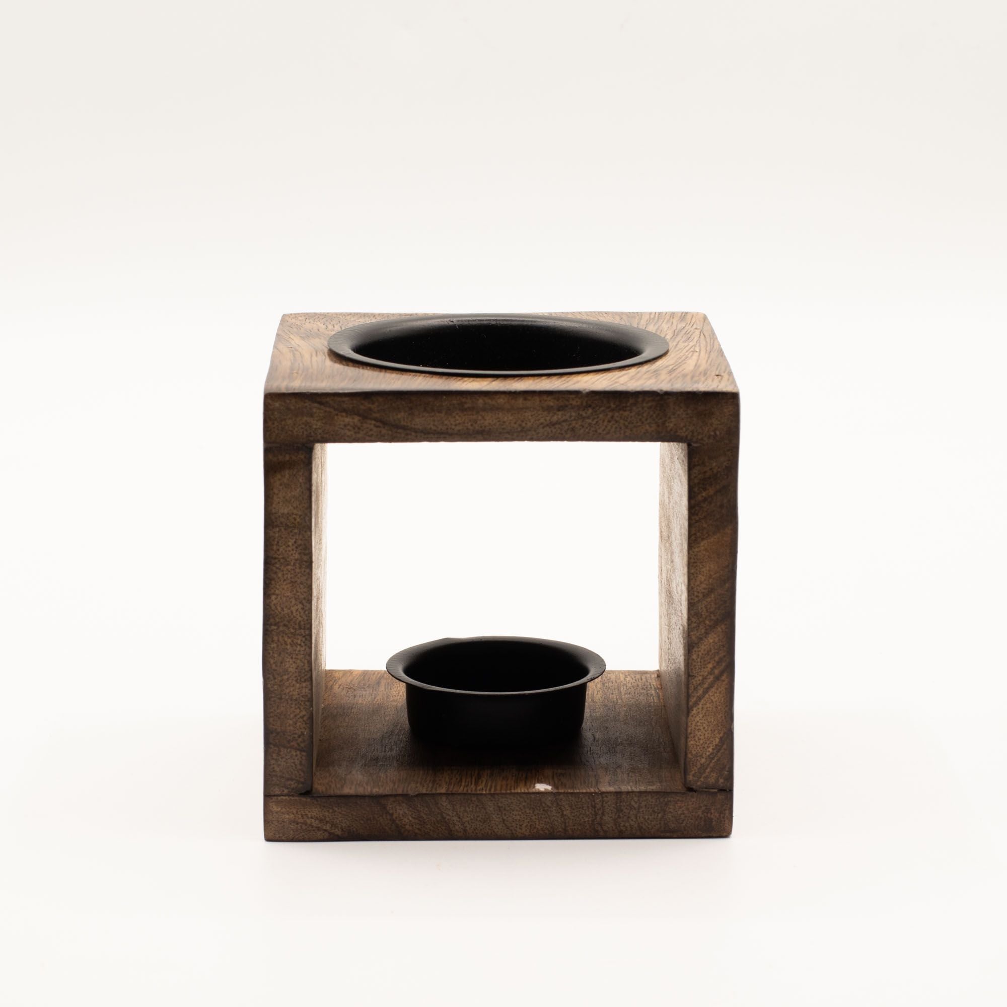 Mango Wood Oil Burner  - Yin Yang