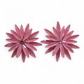 Soft Pink Vintage Glass Earrings - Flowers