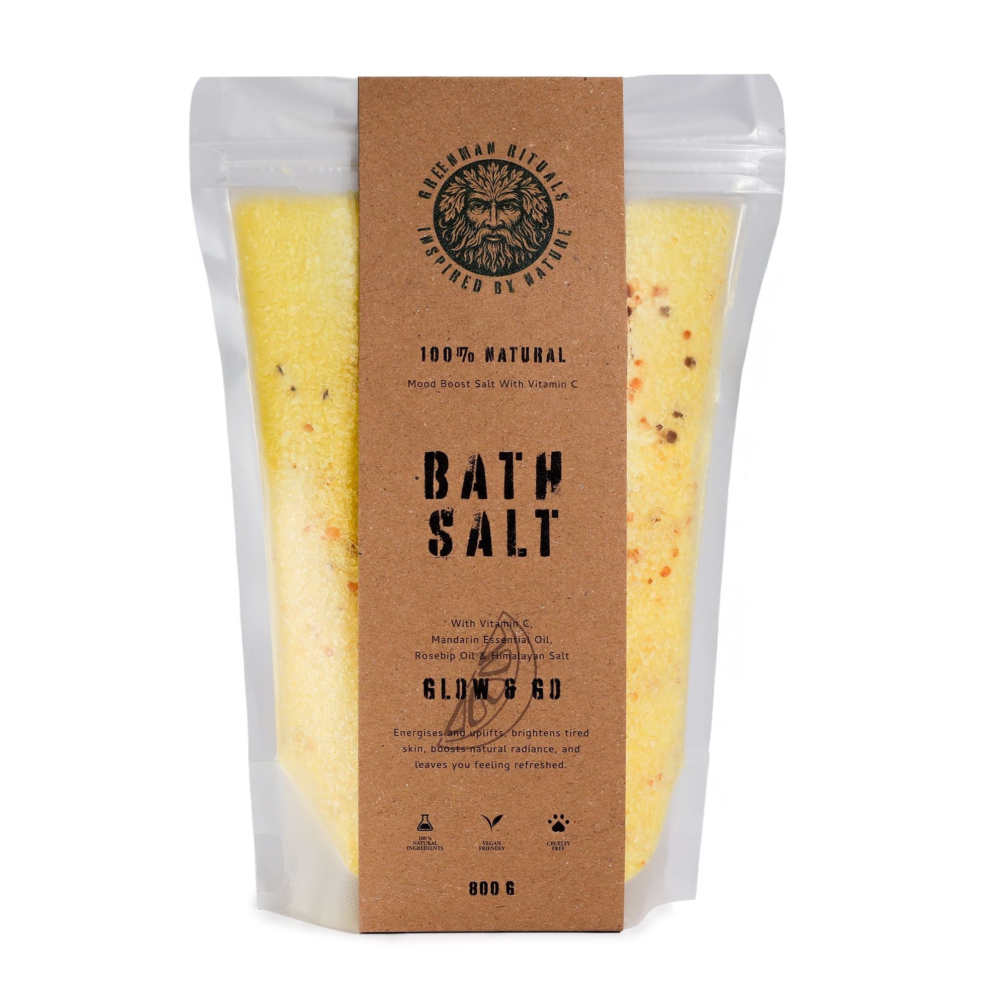 Greenman Rituals Vitamin C & Mandarin Epsom Bath Salt – Glow & Go