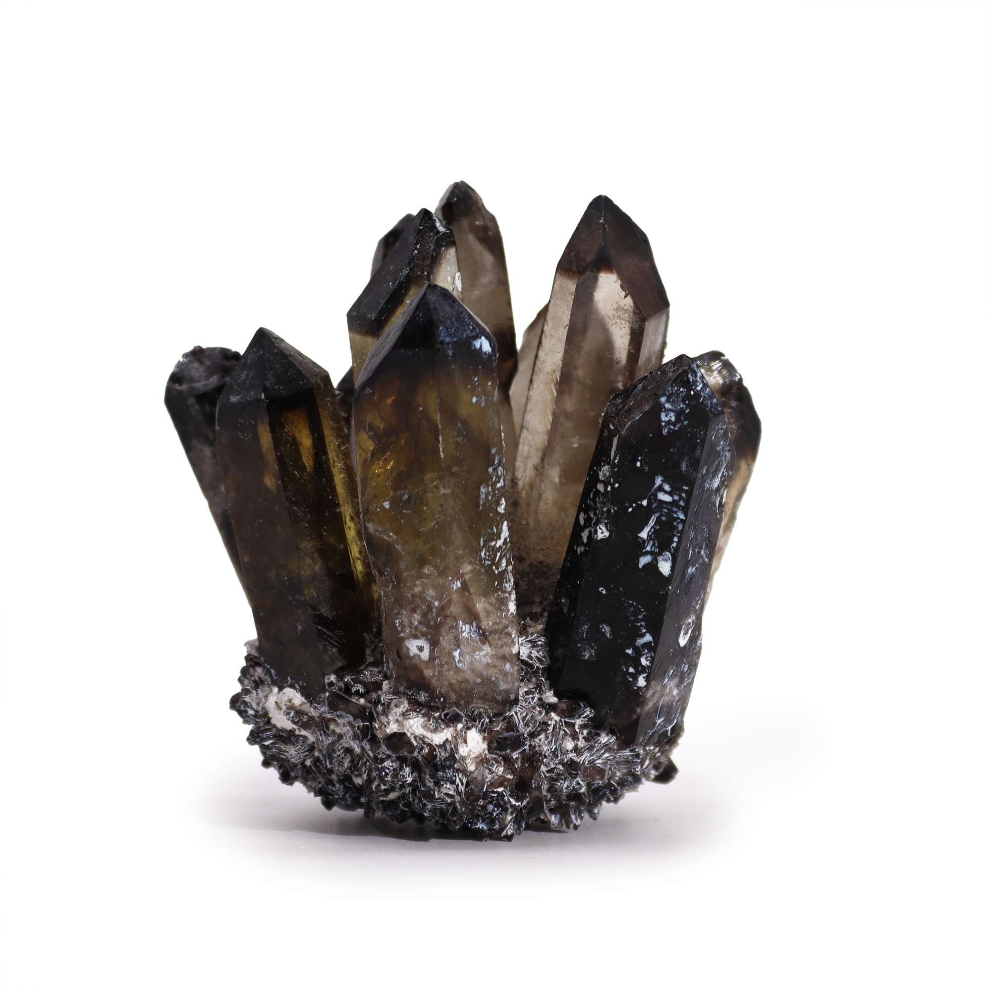Crafted Natural Quartz Cluster - Smoky Ghost Quartz (Approx. 8 cm)