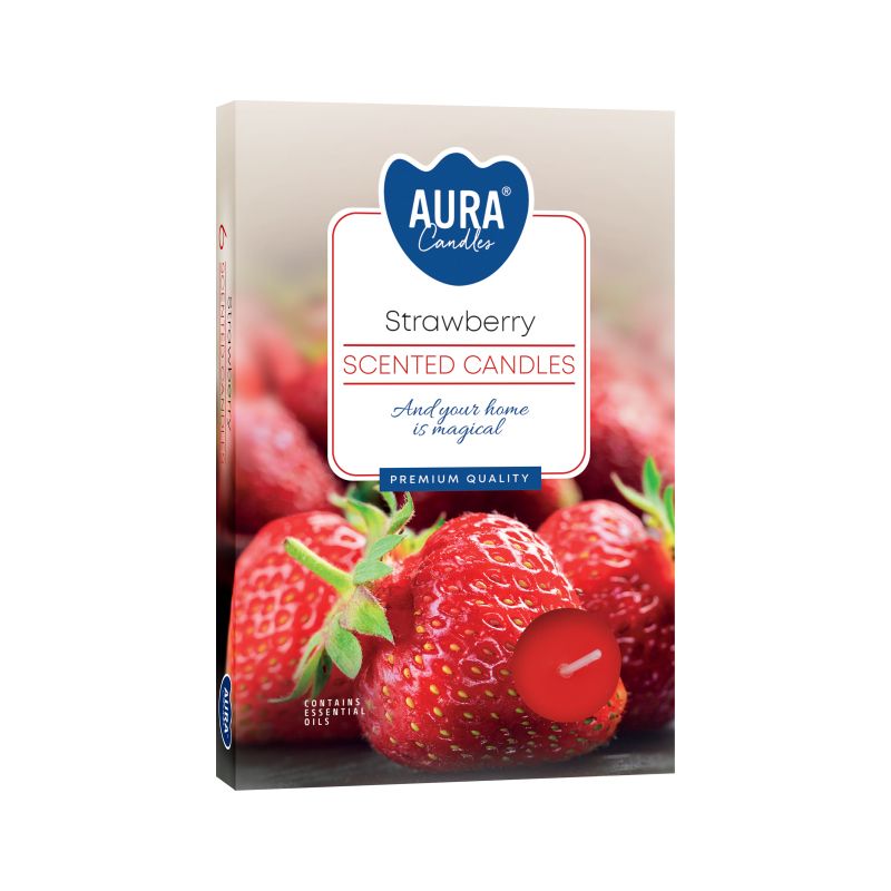 Scented Tealight Candle – Strawberry (Pack of 6)