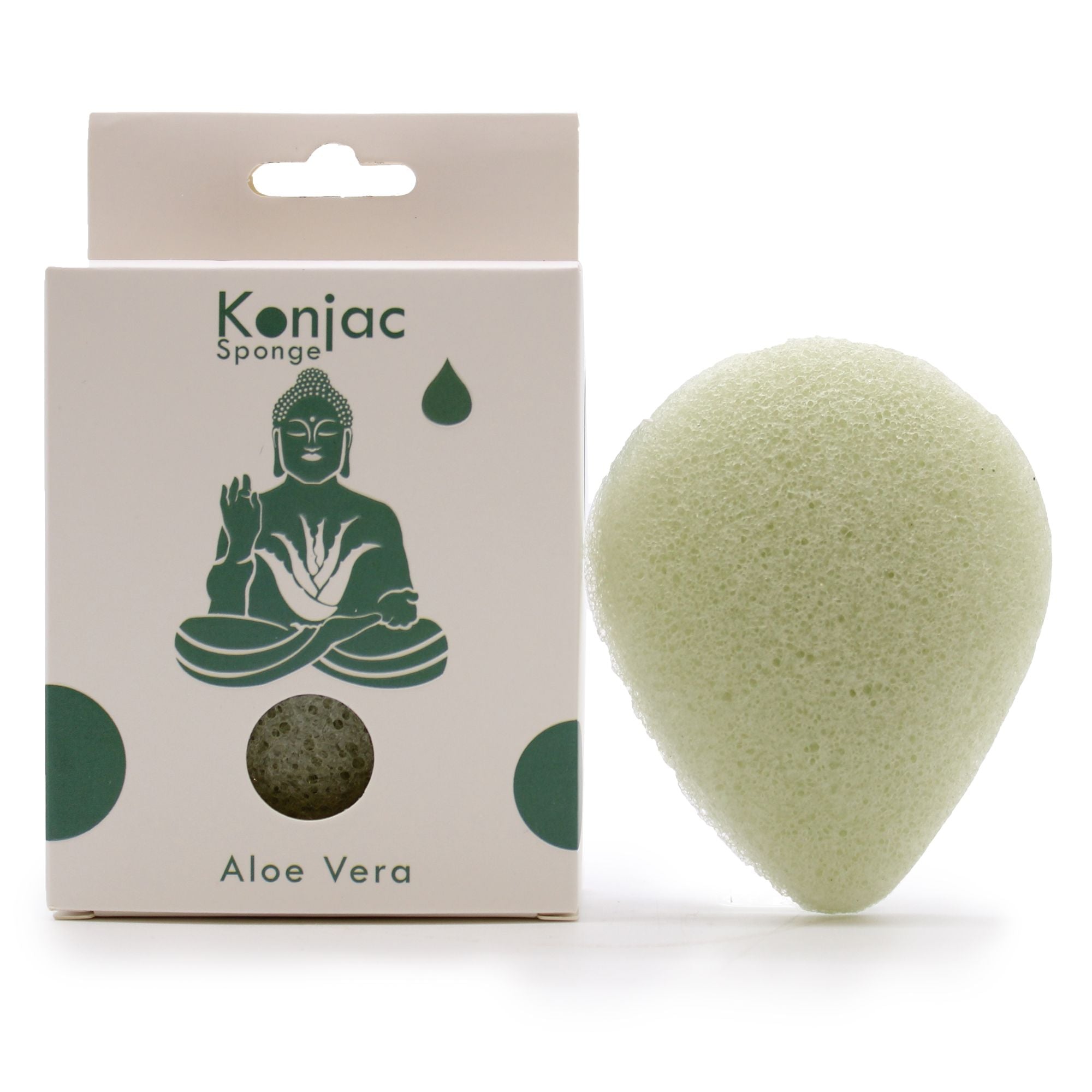 Konjac Teardrop Sponge – Aloe Vera – Healing