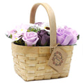 Large Wicker Basket Bouquet – Lilac