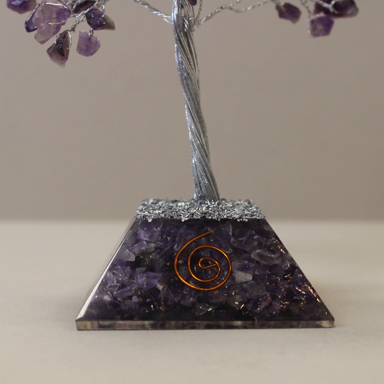 Gemstone Tree (160 Stones) - Amethyst on Orgonite Base