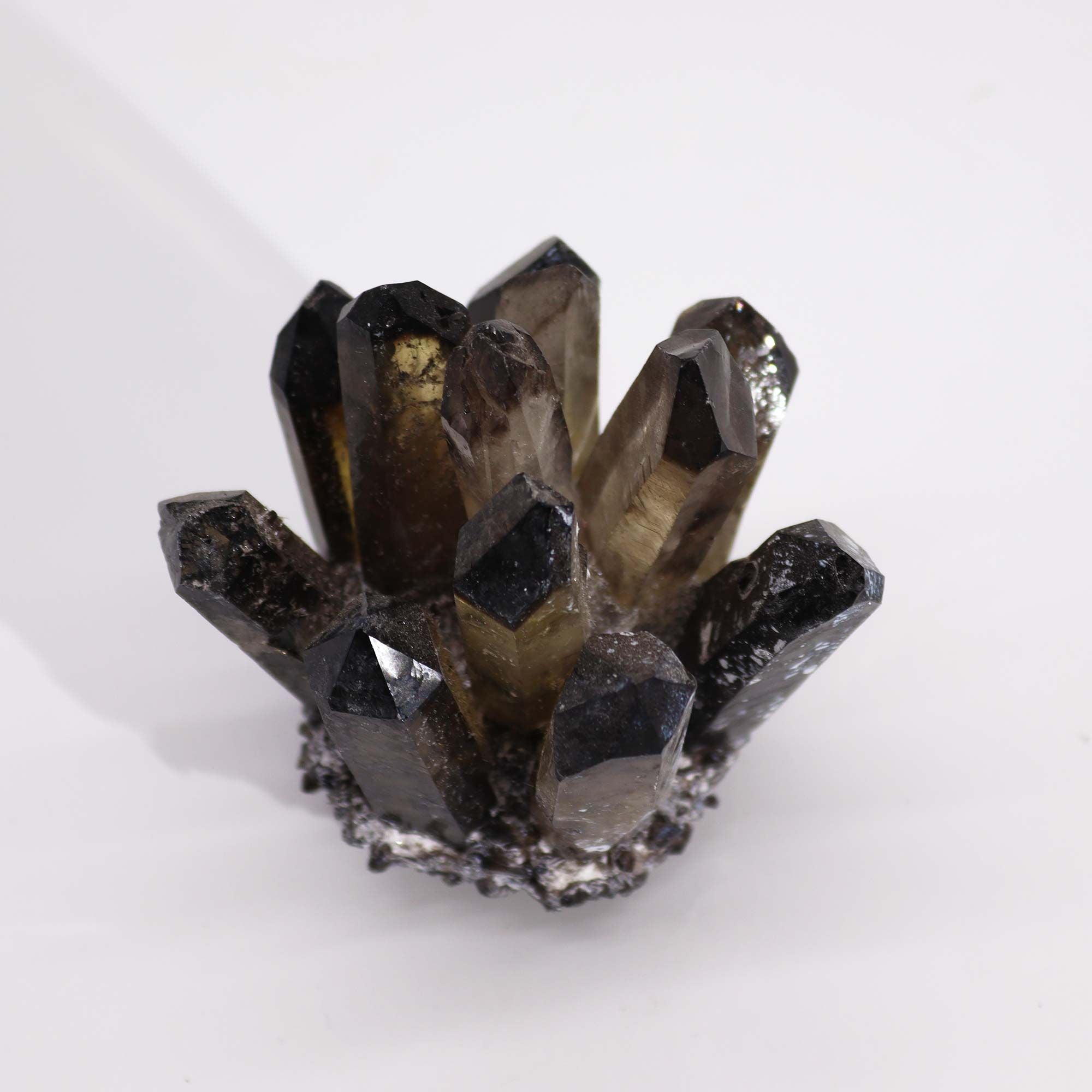 Crafted Natural Quartz Cluster - Smoky Ghost Quartz (Approx. 8 cm)