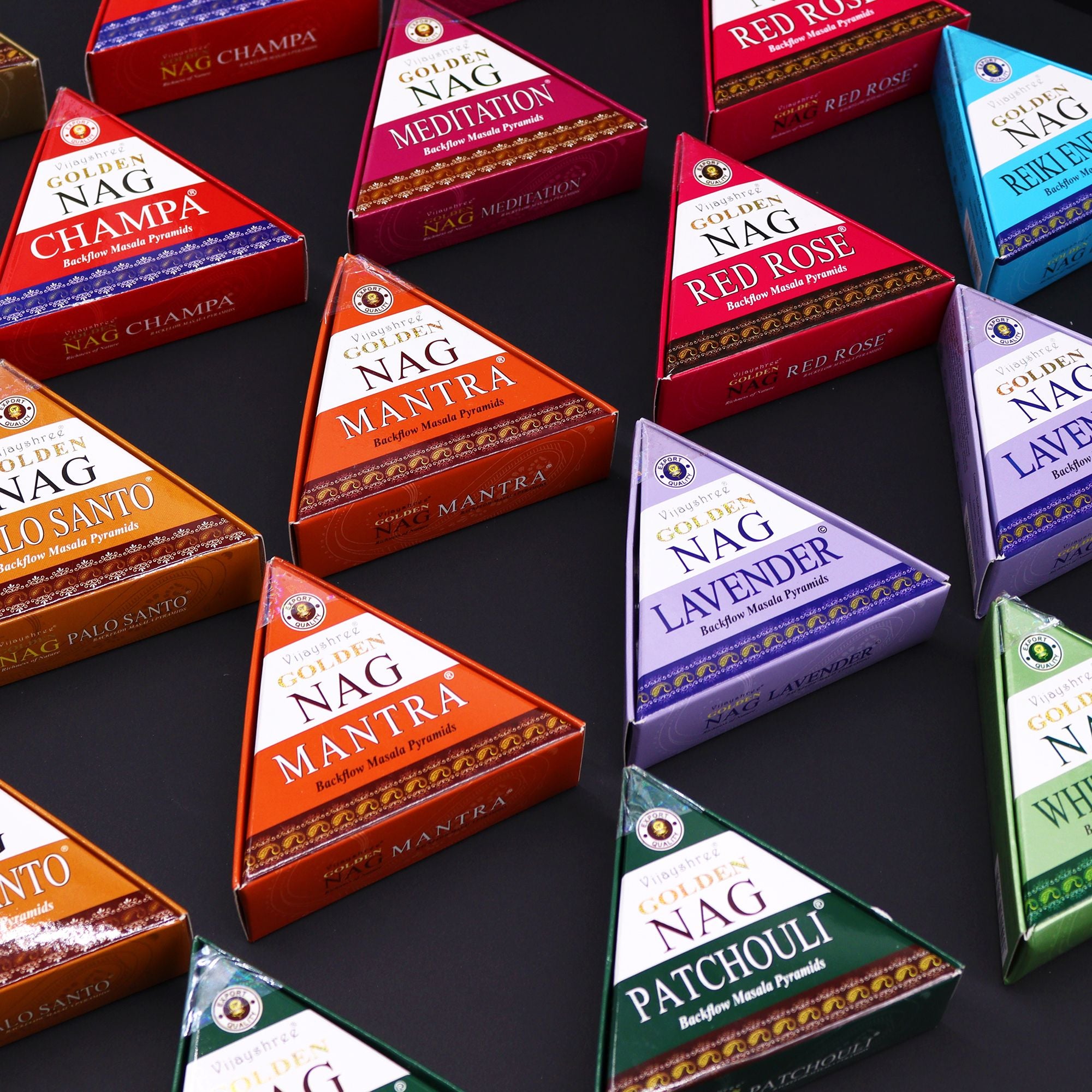 Jumbo Golden Nag Back Flow Incense Cones 42g - Lavender
