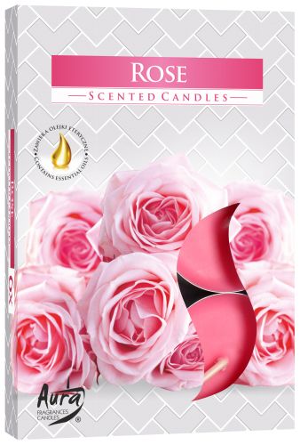 Scented Tealight Candle – Rose (Pack of 6)