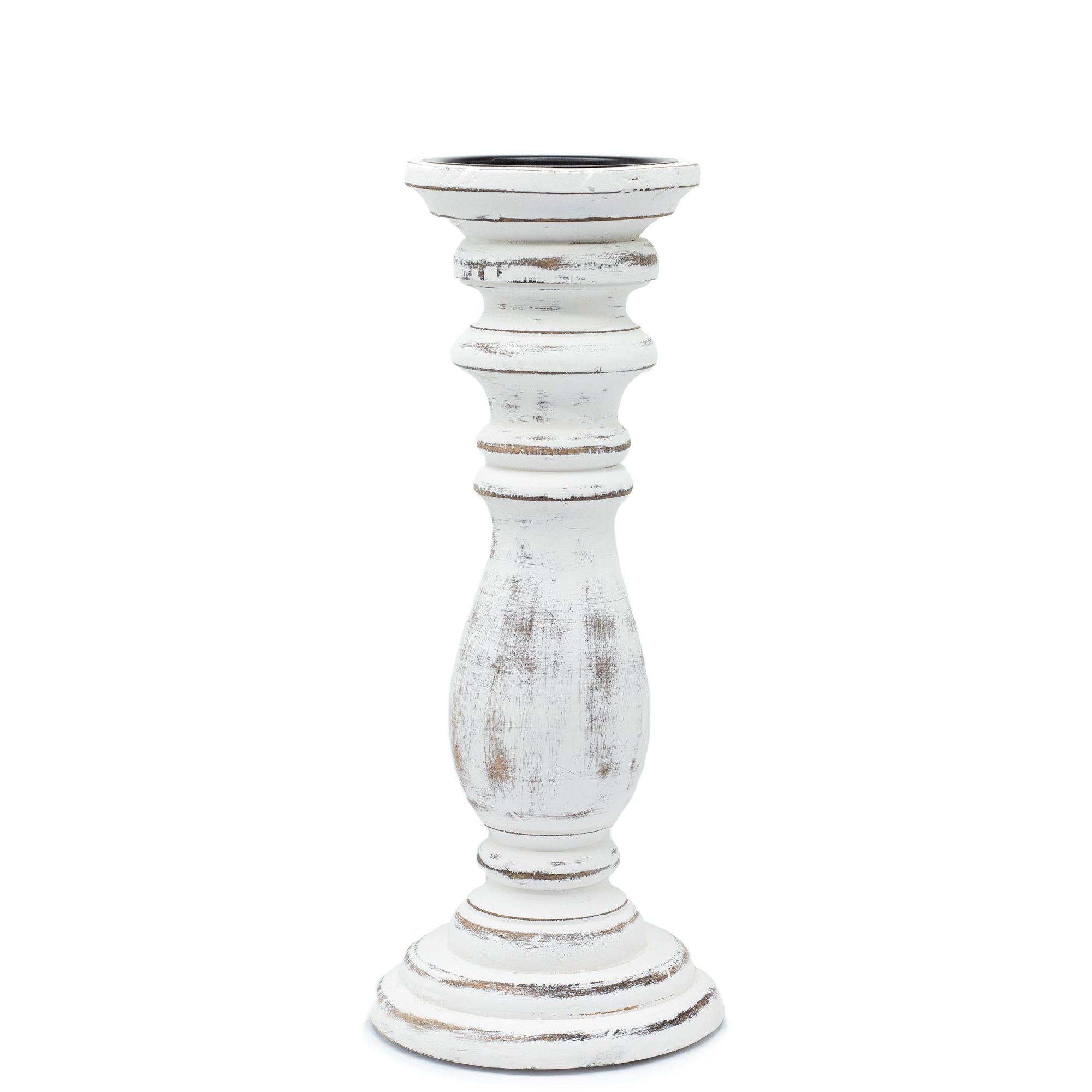 Classic Candle Stand – Whitewash Medium