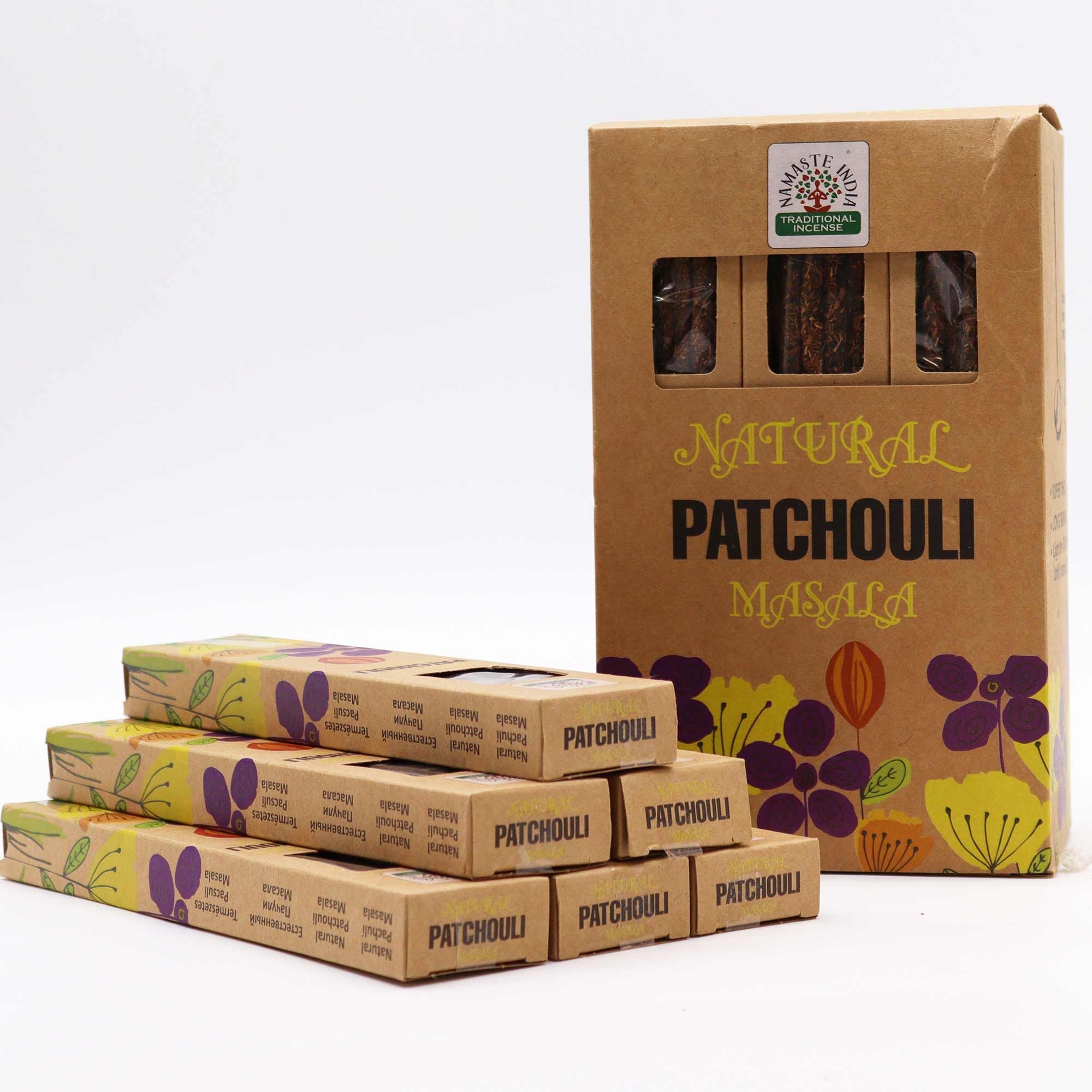 Natürliche pflanzliche Masala-Räucherstäbchen - Patchouli