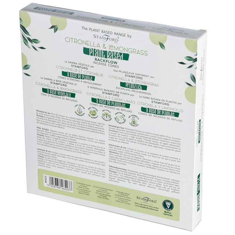 Pflanzliche Räucherkegel mit Rückfluss – Citronella & Lemongrass