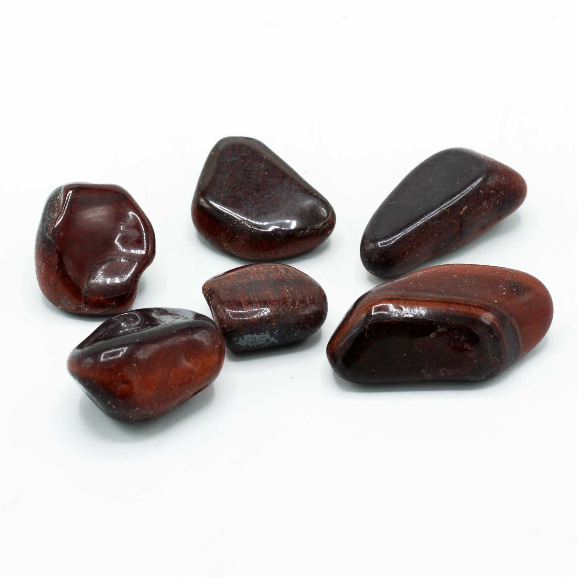 African Tumble Stone x6 - Large - Tigers Eye (Red)