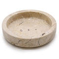 Marble – Honey Round Flat Soap Dish