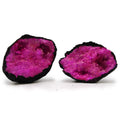Coloured Calcite Geode Black Rock - Dark Red
