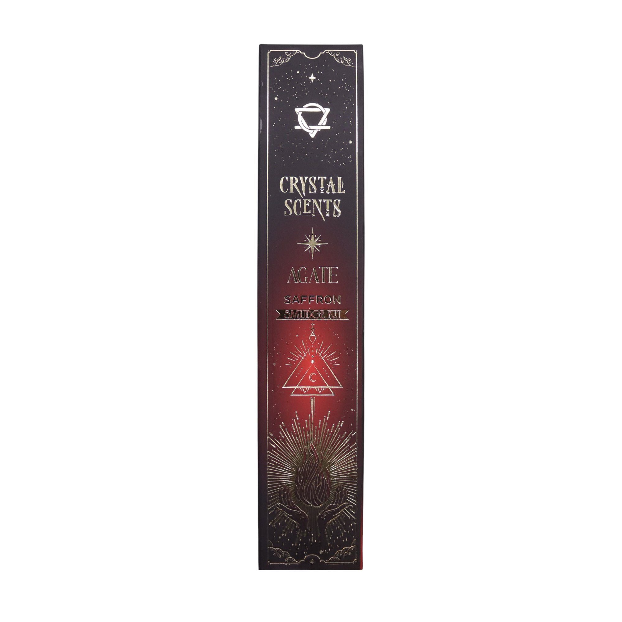 Crystal Scents Smudge Incense - Red Agate - Saffron