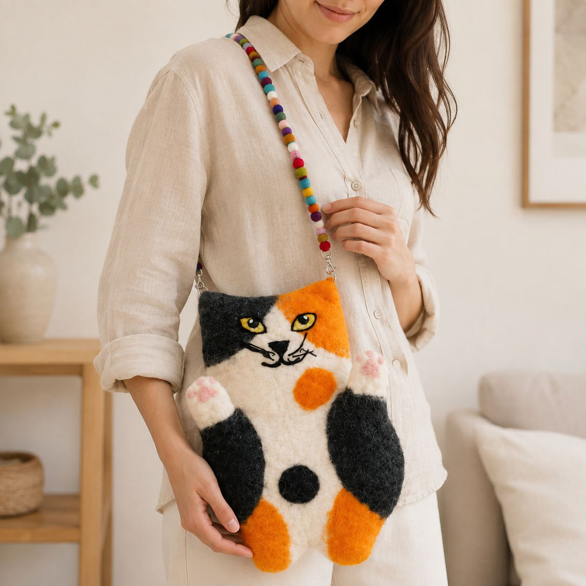 The Flat Cat Felted Bag Whitney