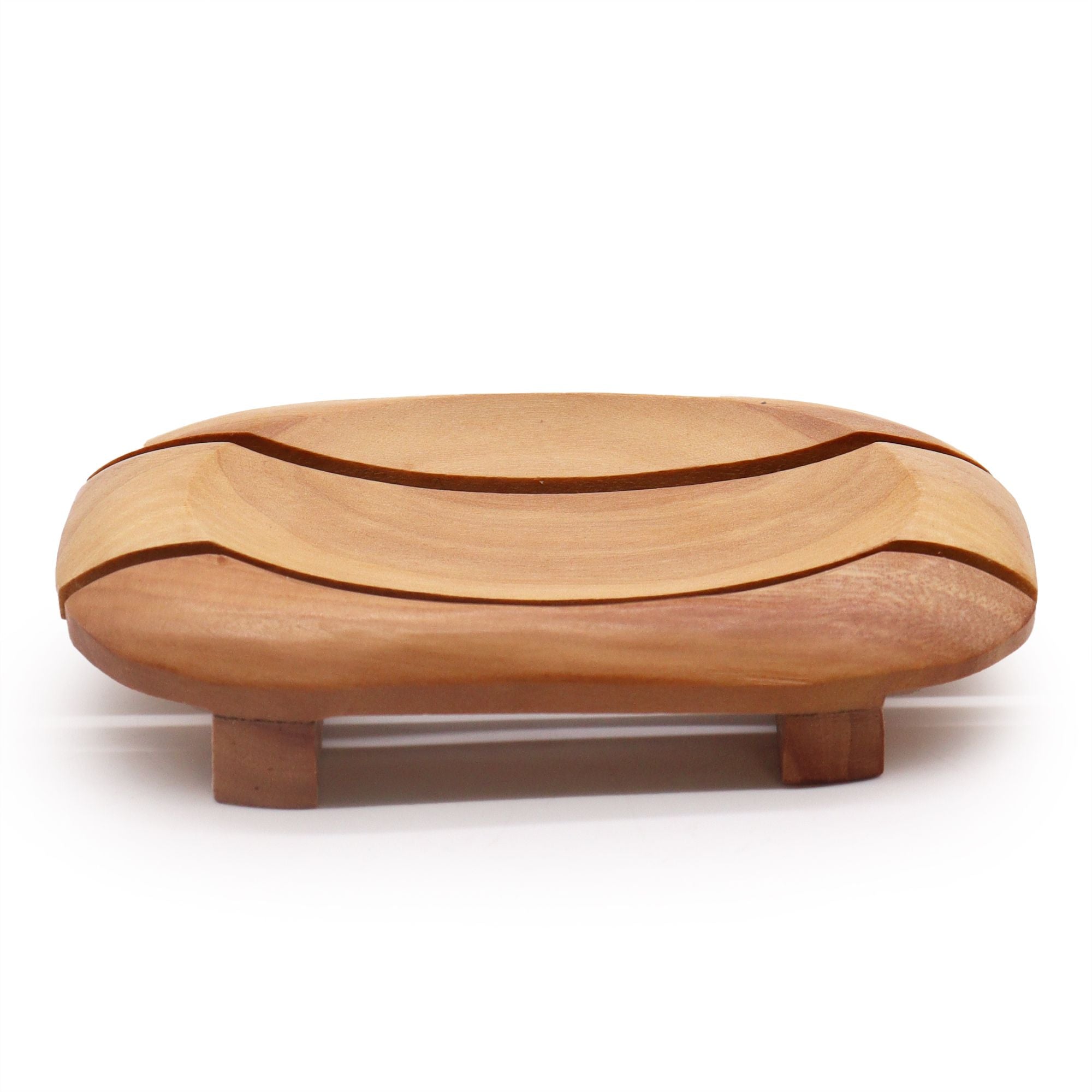 Mahogany Soap Dish - Oval in Rectangle