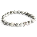 Noble Gemstone Bracelet - Crown Ingot (Grey Agate)