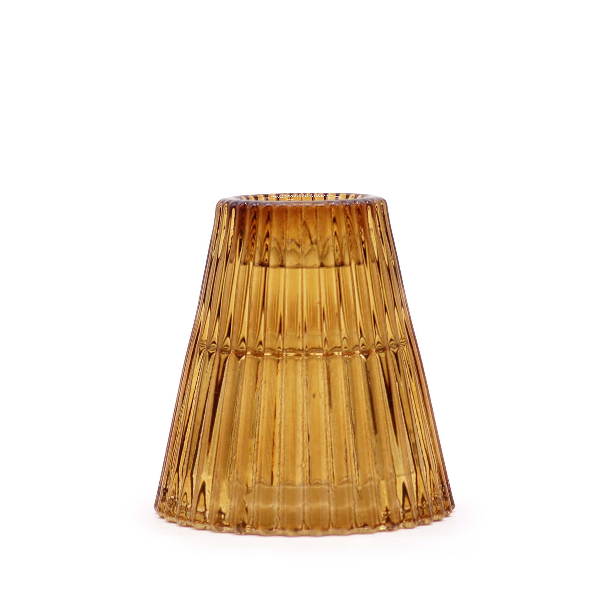 Flip Dinner Candle Tealight Holder Set of 2 – Antique Amber