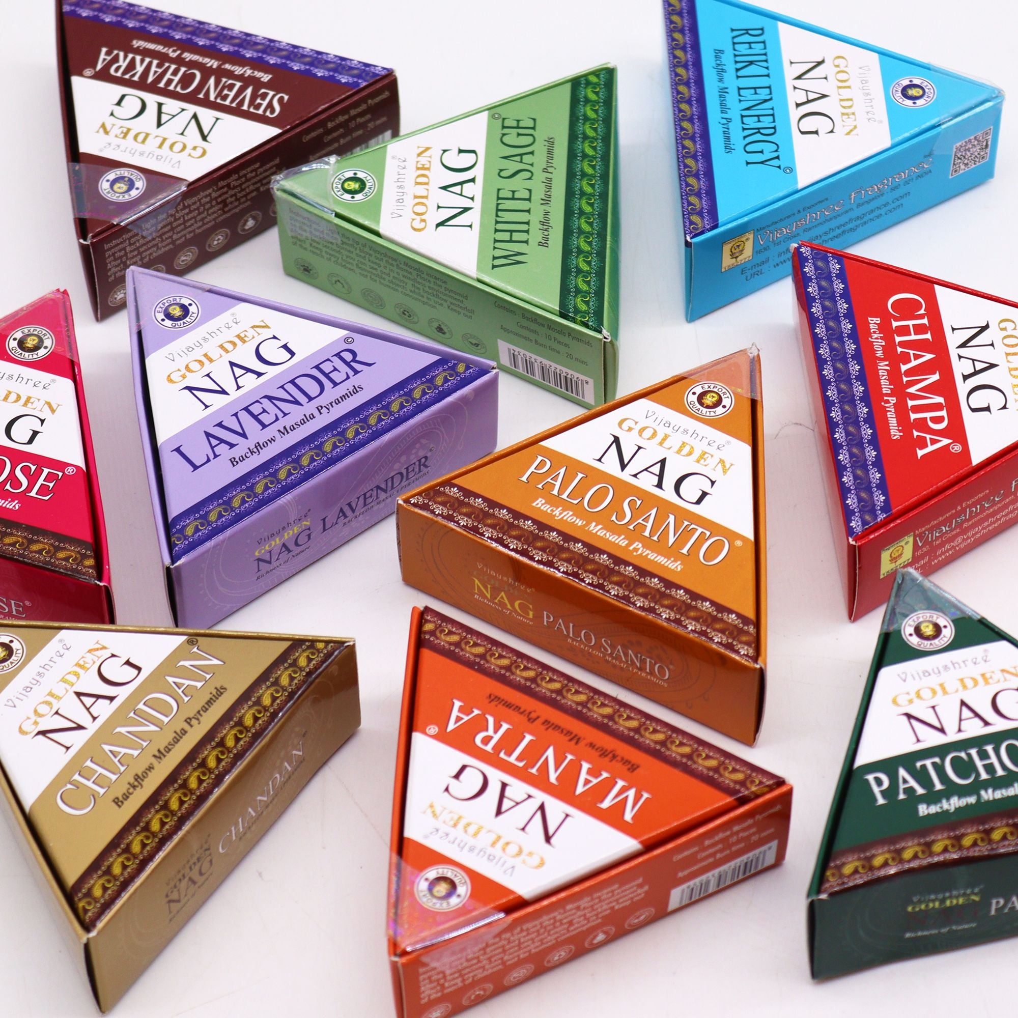 Jumbo Golden Nag Back Flow Incense Cones 42g - Lavender