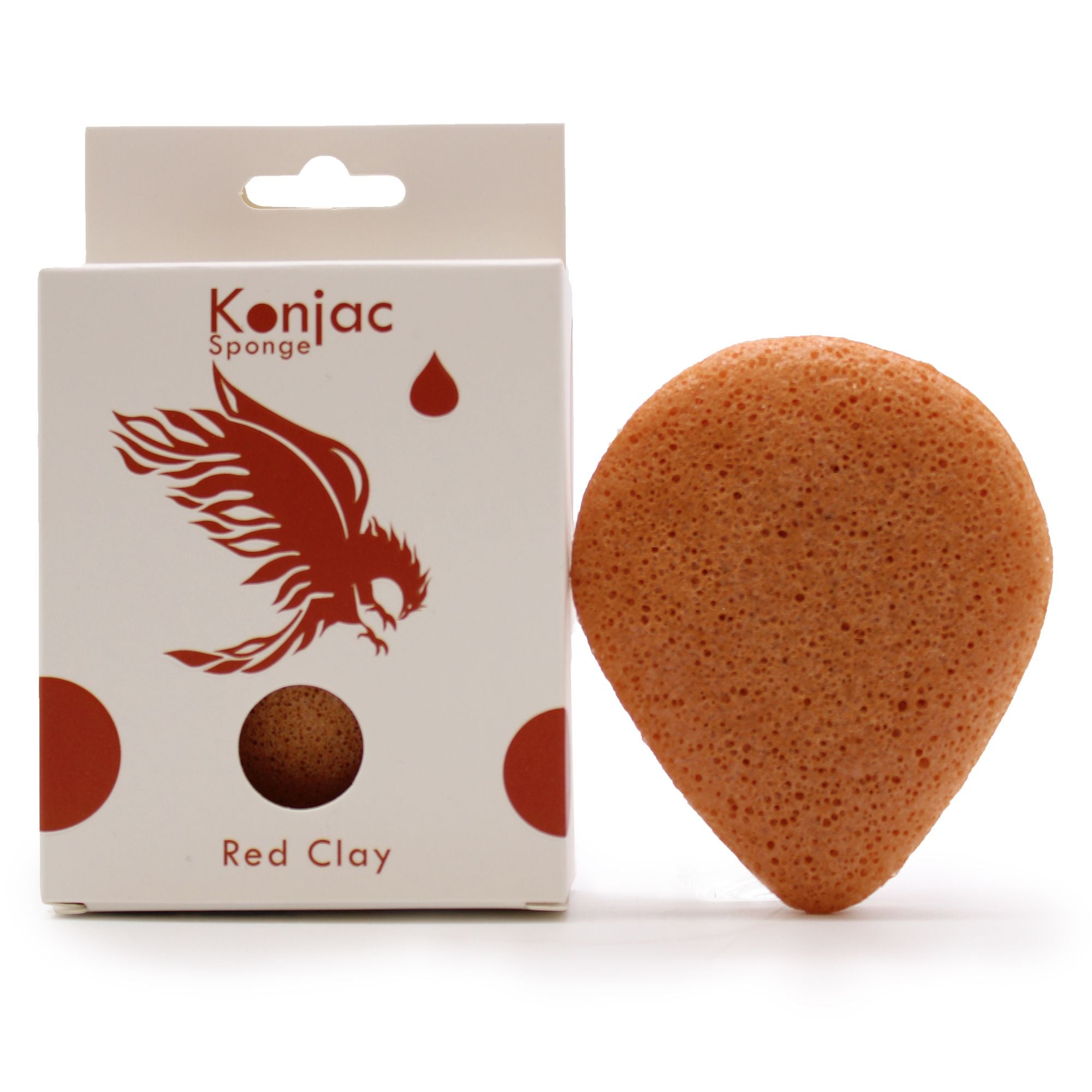 Konjac Teardrop Sponge – Red Clay – Rejuvenating