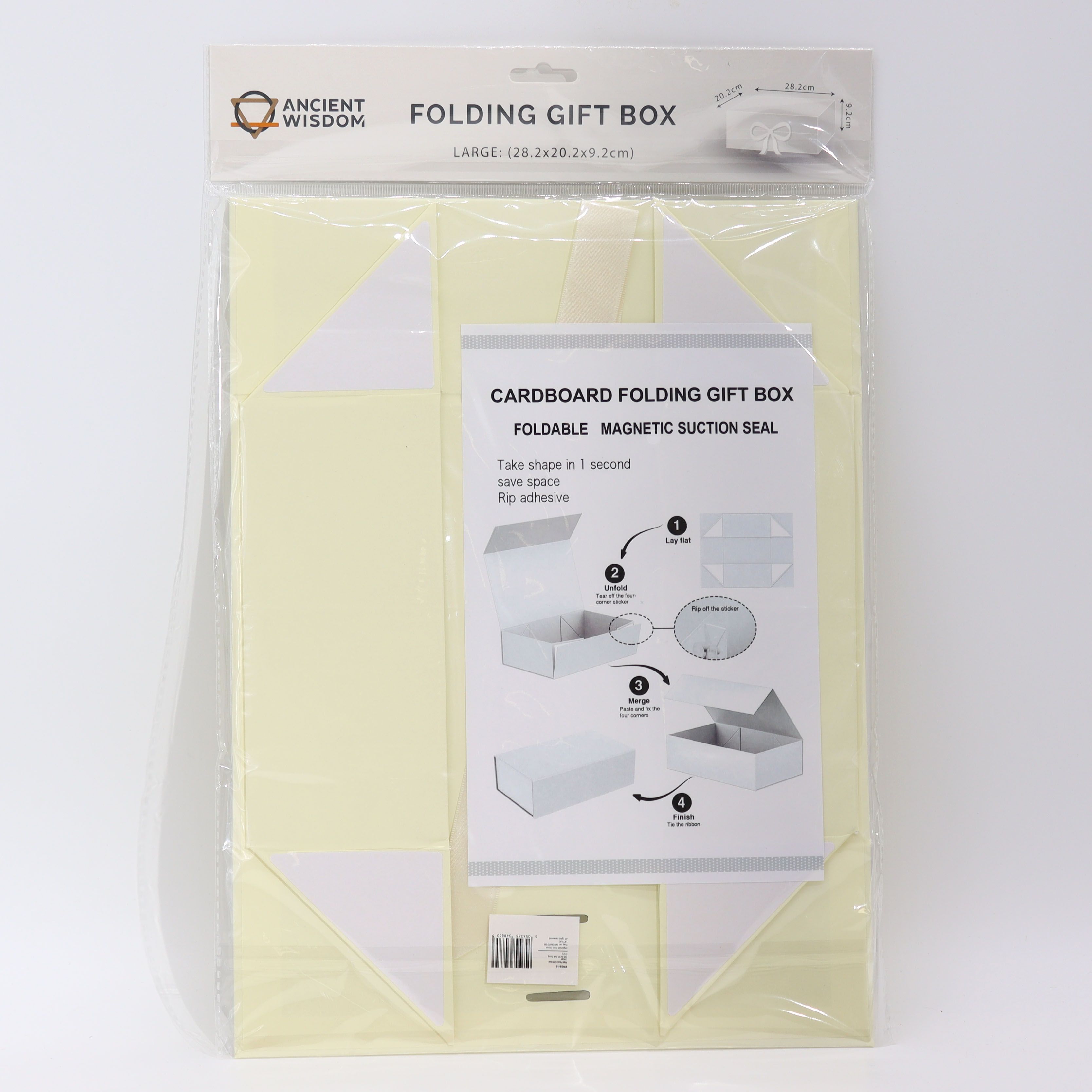 Flat Pack Gift Box - Large - Ivory