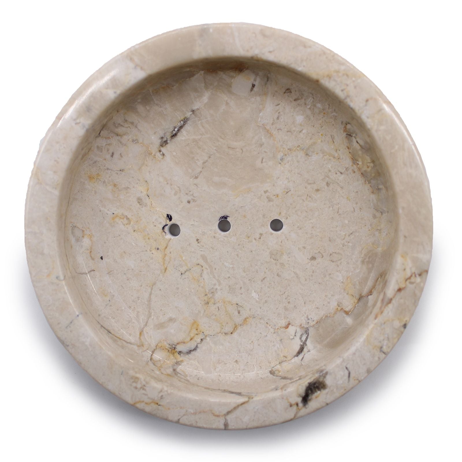 Marble – Honey Round Flat Soap Dish
