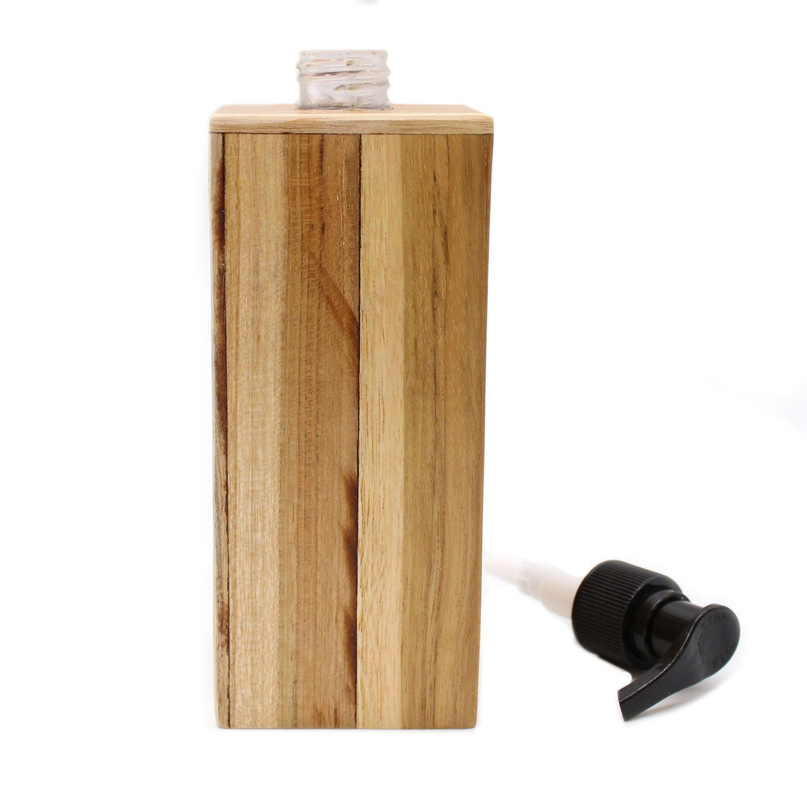 Teakholz – Quadratischer Seifenspender 200ml
