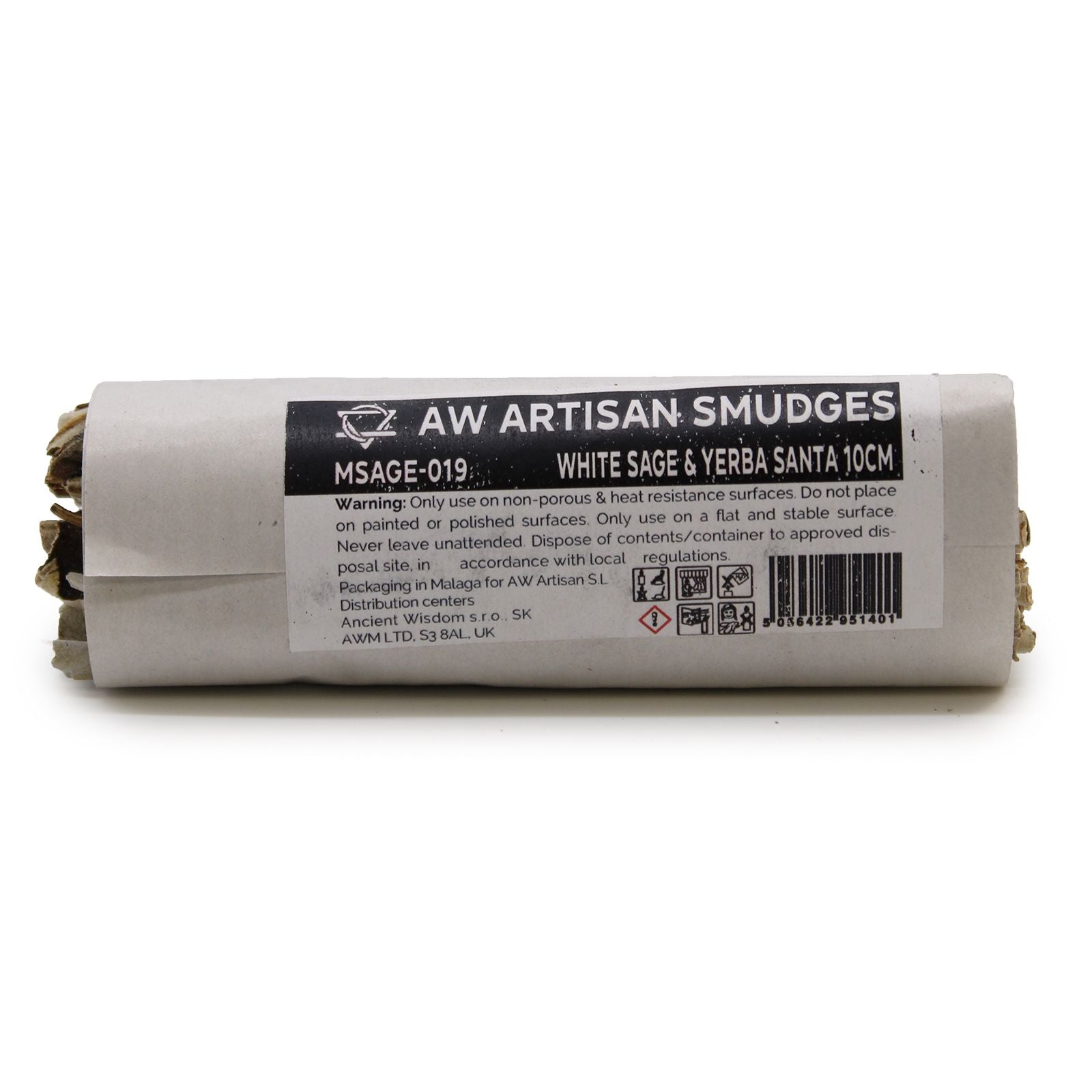 Smudge Stick - Vit Salvia & Yerba Santa 10 cm