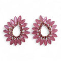 Soft Pink Vintage Glass Earrings - Loop